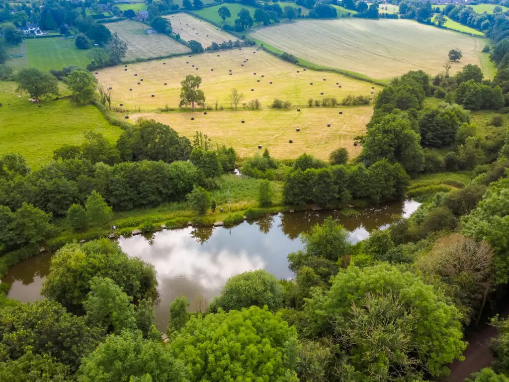 The coarse fishing lake and nature reserve at Callow Top Holiday Park