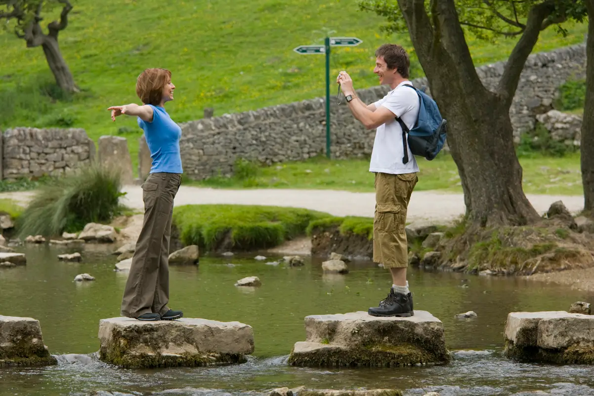 The stepping stones at Dovedale near Callow Top Holiday Park