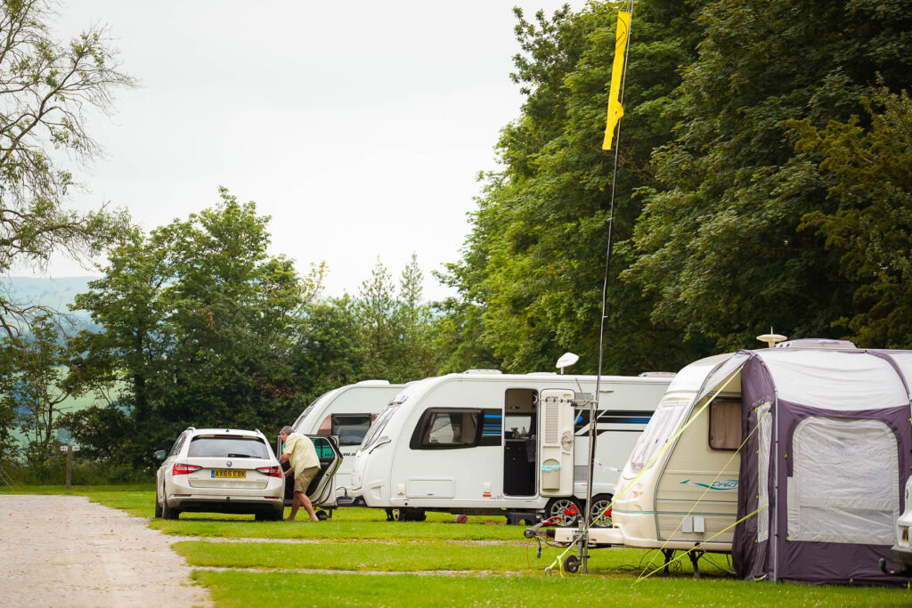 Touring caravan pitches at Callow Top Holiday Park